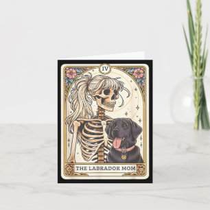 Black Lab Mom Tarot Card Black Labrador Skeleton