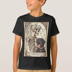 Black Lab Mom Tarot Card Black Labrador Skeleton T-Shirt