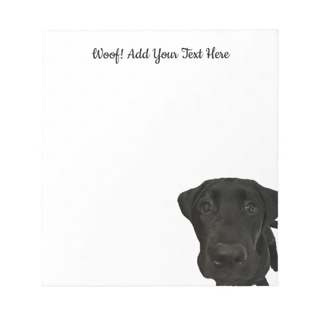 Black Lab Notepad (Front)