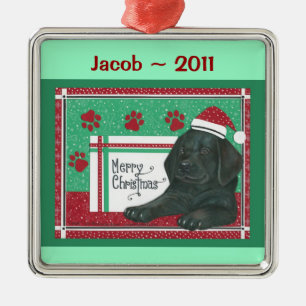 Black Lab Personalized Ornament