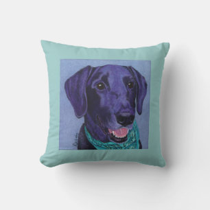 Black Lab Pillow - "Gus"