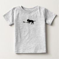 Black Lab Playing Lacrosse Baby T-Shirt
