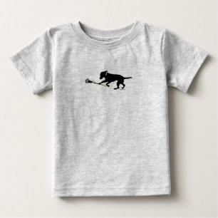 Black Lab Playing Lacrosse Baby T-Shirt