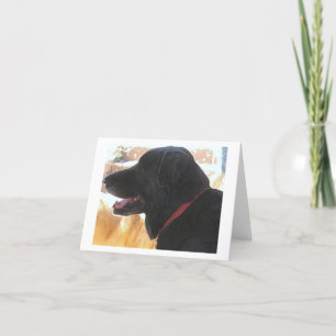 Black Lab Portrait - Ranch Dog Lover - Blank Card