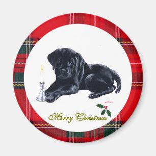 Black Lab Puppy Christmas Magnets