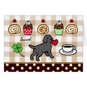 Black Lab Puppy Heart Cartoon