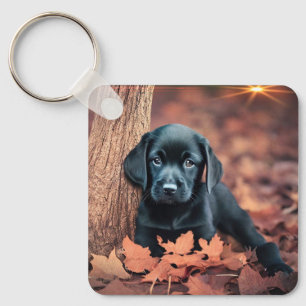 Black Lab Puppy Keychain