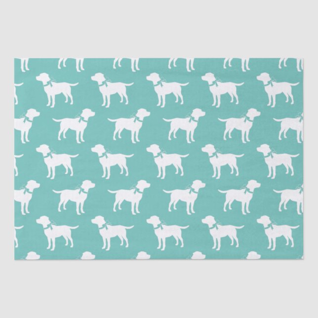 Black Lab Puppy Labrador Dog  Tissue Paper (Front)