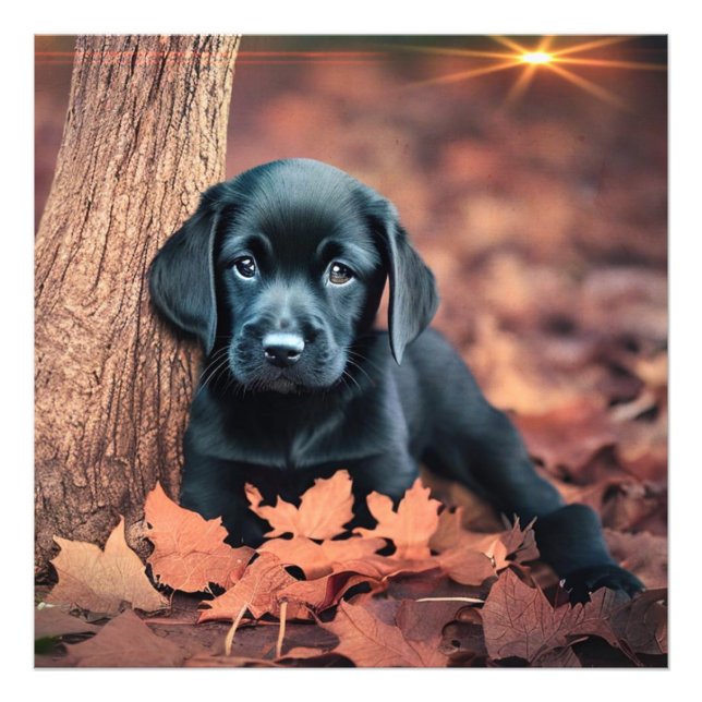 Black Lab Puppy Photo Enlargement (Front)