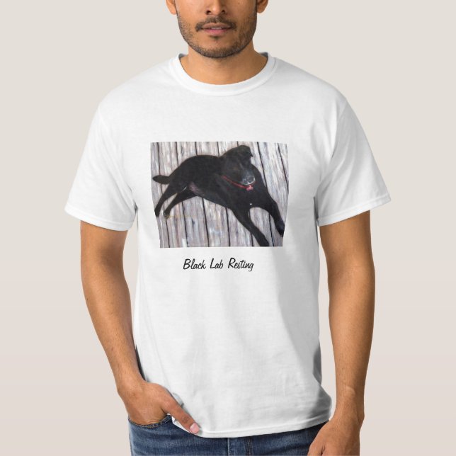 Black Lab Resting T-Shirt (Front)
