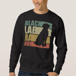 Black Lab Retro Labrador Retriever Dog Sweatshirt