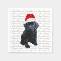 Black Lab Santa Dog -Merry Christmas Labrador Dog