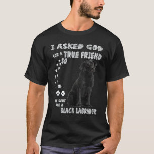 Black Lab Saying Mom Dad Print Cute Labrador Retri T-Shirt