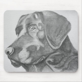 Black Lab sketch mouse pad