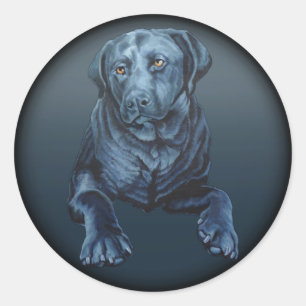 Black Lab Sticker Blue Dog Art Stickers
