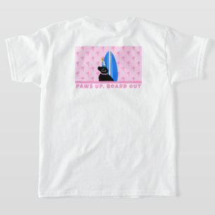 Black Lab Surf Chien Rose T-shirt fille