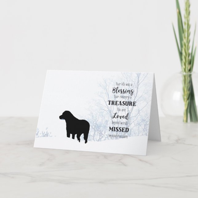 Black Lab Sympathy Card - Dog Sympathy - Pet Loss (Front)