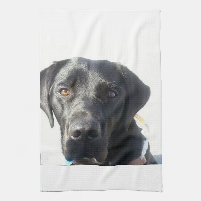 Black Lab Tea Towel (Vertical)