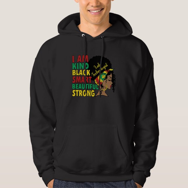 Black Lab Technologist African American Laboratory Hoodie (Front)