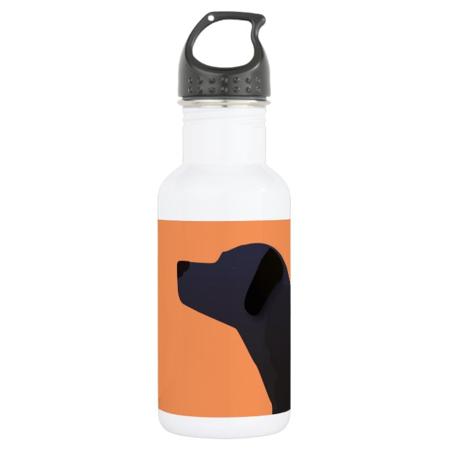 Black Lab Templates Ready to Customize 532 Ml Water Bottle (Front)