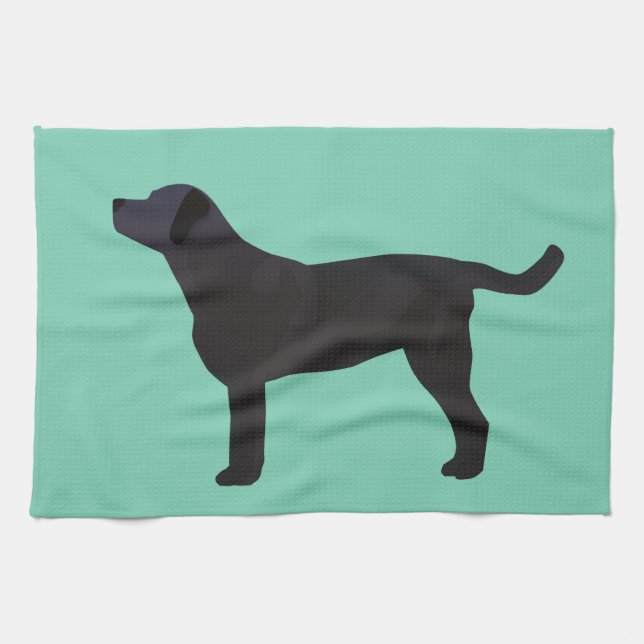 Black Lab Templates Ready to Customize Kitchen Towel (Horizontal)
