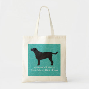 Black Lab Thinking of You Design Tote Bag