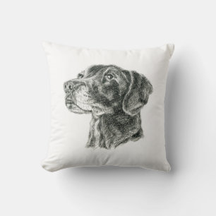 Black Lab Throw Pillow