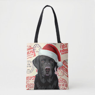 Black lab tote bag