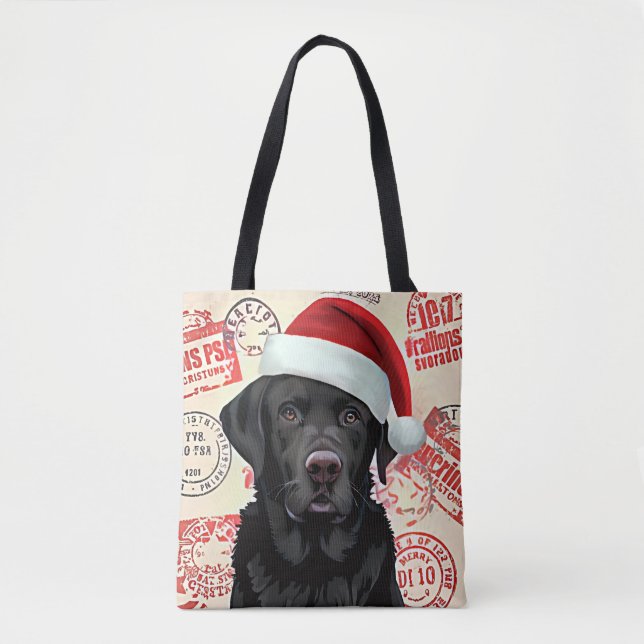 Black lab  tote bag (Front)