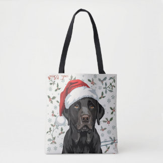 Black lab tote bag