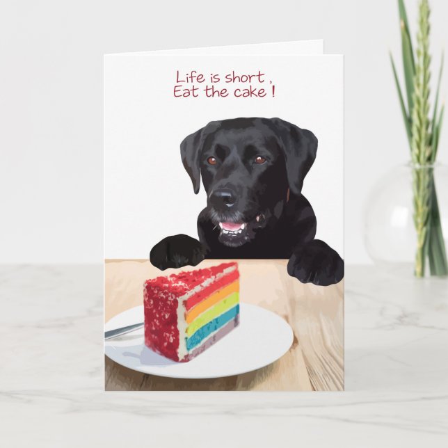 Black Lab Toutes les Occasions Carte - Chig Cake A (Devant)