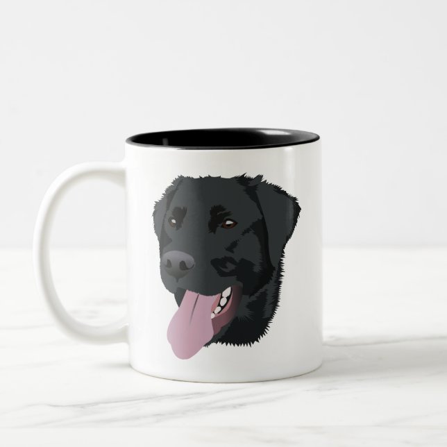 Black Lab Two-Tone Coffee Mug (Left)