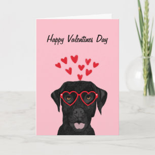 Black Lab valentines day card
