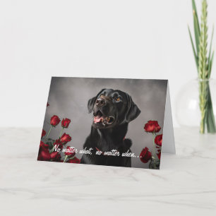 Black Lab Valentines Day Card