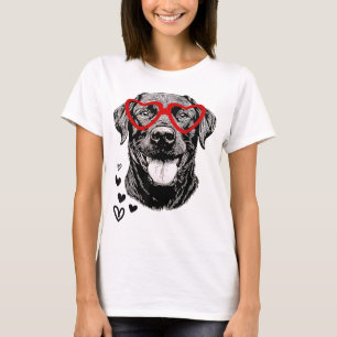 Black Lab Valentine's Day For Dog Pet Lover Men Wo T-Shirt