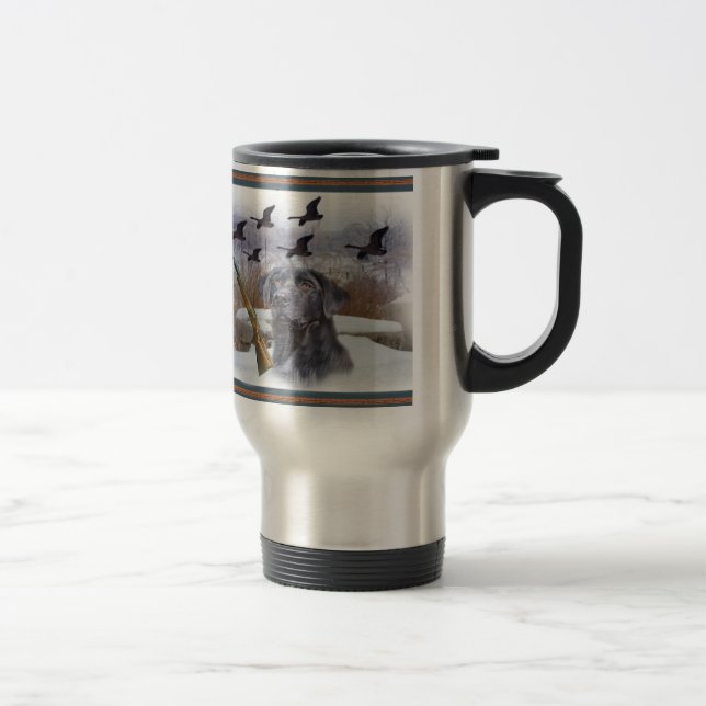 Black Lab  W Pheasants Travel Mug (Right)