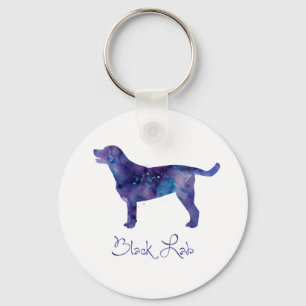 Black Lab Watercolor Keychain