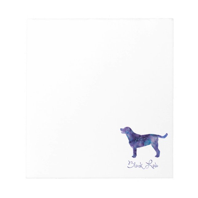 Black Lab Watercolor Notepad (Front)