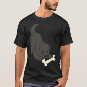 Black Lab With Bone T-Shirt