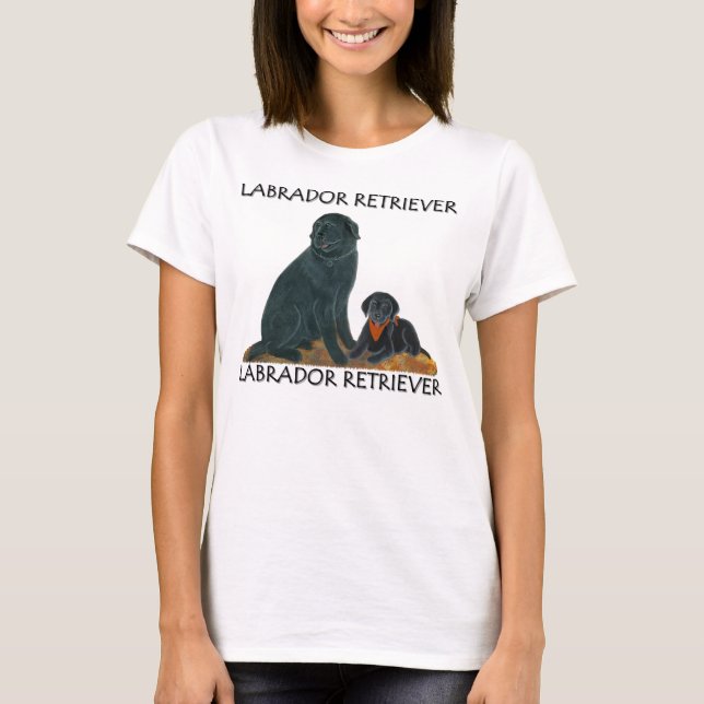 Black Lab with Puppy Shirt (Front)