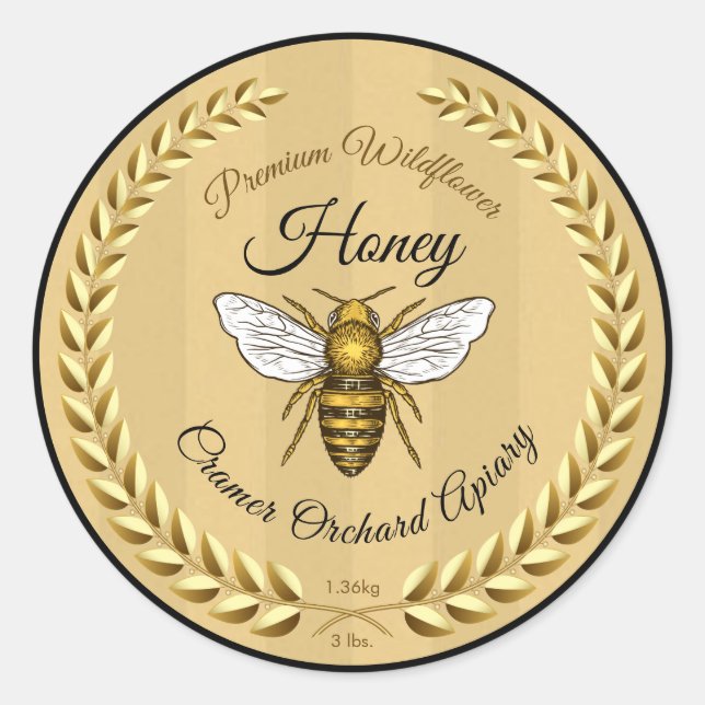 Black Label Honey Bee Wreath (Front)
