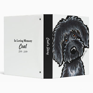 Black Labradoodle Art Personalized Keepsake Binder