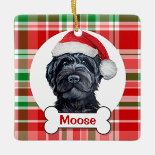 Black Labradoodle / Black Goldendoodle Ceramic Ornament