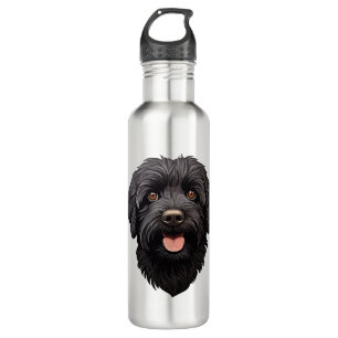 Black Labradoodle Dog 710 Ml Water Bottle