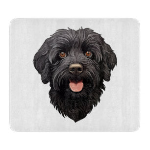 Black Labradoodle Dog Cutting Board