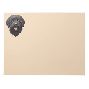 Black Labradoodle Dog Notepad