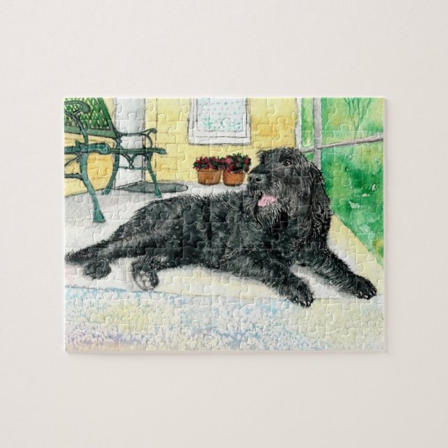 Black Labradoodle Jigsaw Puzzle (Horizontal)