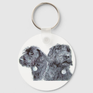 Black Labradoodles Keychain