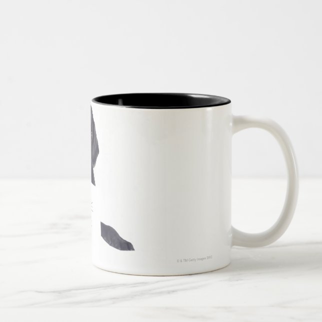 Black Labrador 13 Months Two-Tone Coffee Mug (Right)