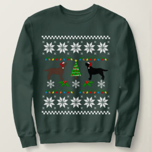 Black Labrador and Chocolate Labrador Christmas  Sweatshirt